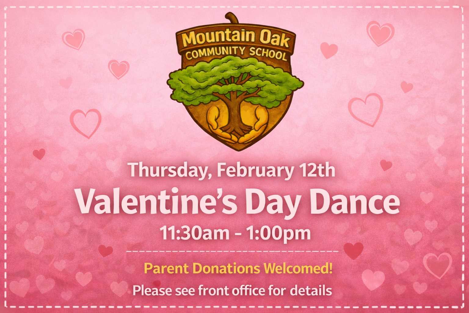 Valentines's Day Dance Event at Mountain Oak School
